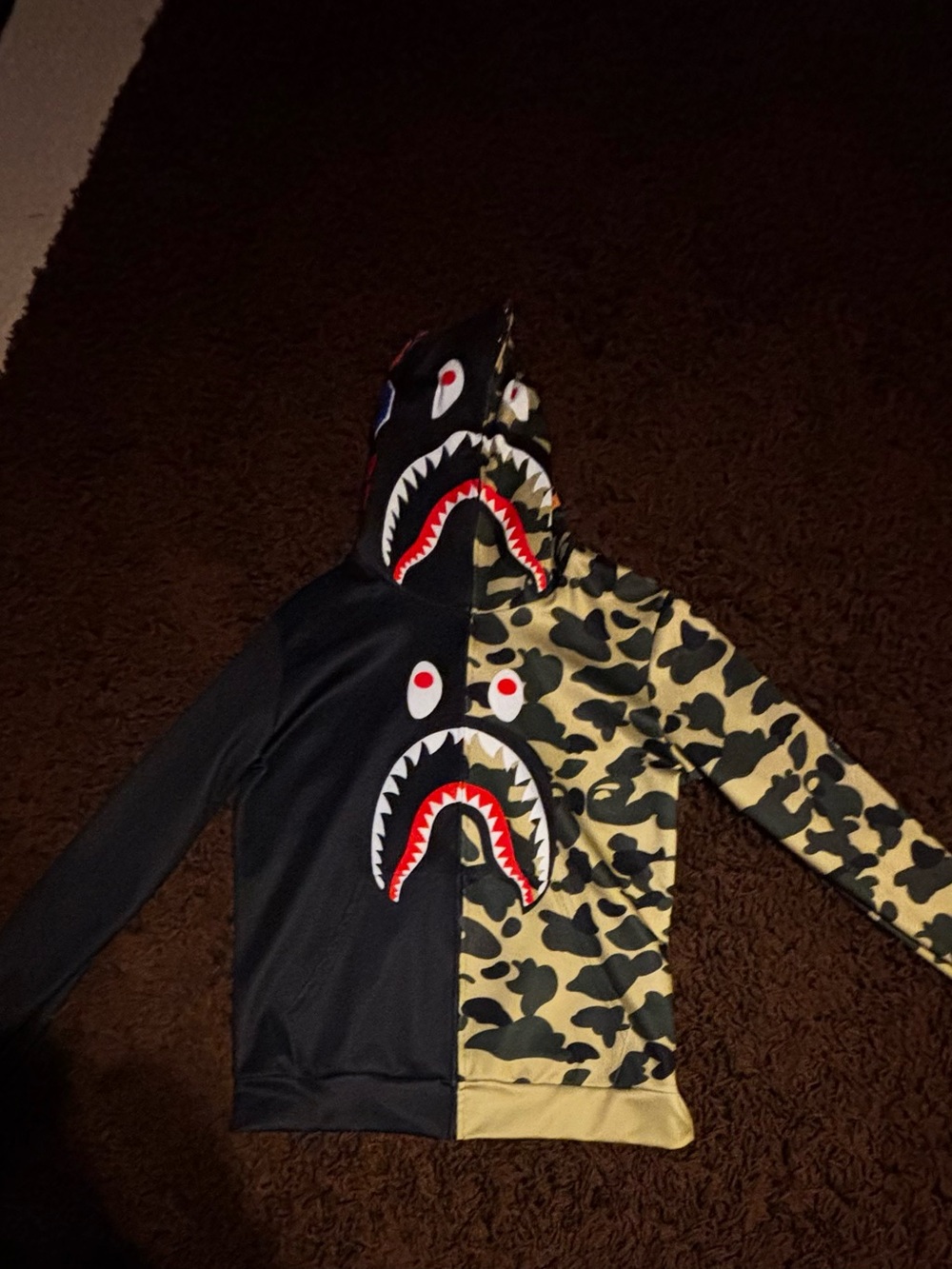 Perfect Condition Camouflage Bape hoodie